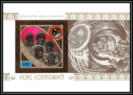 85727b BF N°9 B Apollo-Soyouz Espace Space 1975 Comores Comoros Etat Comorien OR Gold Stamps ** MNH Non Dentelé Imperf - Azië