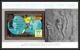 85722b N°181 A Football Soccer Argentina 1978 Rimet Comores Comoros Timbres OR Gold Stamps ** MNH Overprint Winners - Isole Comore (1975-...)