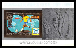 85723a N°123 B Football Soccer Argentina 1978 Rimet Comores Comoros Timbres OR Gold Stamps ** MNH Non Dentelé Imperf - 1978 – Argentine