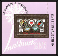 85720 BF N°28 A Innsbruck Bob 1976 Jeux Olympiques Olympic Games Comores Etat Comorien Timbres OR Gold Stamps ** MNH - Hiver 1976: Innsbruck