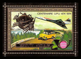 85708xx N°63 A Concorde Voiture Cars UPU Laos Timbre OR Gold Stamp ** MNH - Laos