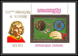 85701 Mi N° 50 A Copernicus Copernic Skylab Espace (space) Khmère Cambodge (Cambodia) ** MNH OR (gold Stamps) - Kambodscha