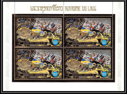 85704 N°61 - 411 Moon Car Espace Space UPU Laos Timbres OR Gold Stamps Bloc 4 ** MNH - Azië