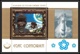 85712a N°67 A 1976 Bi-centennial USA Kennedy Espace Space Comores Etat Comorien OR Gold ** MNH - Onafhankelijkheid USA