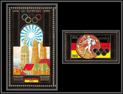 85667h Mi BF N°351 / 352 A Jeux Olympiques Olympic Games Munich Munchen 1972 72 Khmère Cambodia Cambodge ** MNH OR Gold  - Estate 1972: Monaco