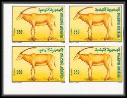 85477 N°1132 Bloc 4 Antilope Oryx Tunisie Tunisia Non Dentelé ** MNH (Imperforate)  - Tunisia