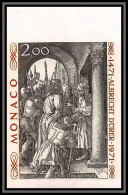 85322/ Monaco N°876 Durer Tableau (Painting) 1972 Non Dentelé Imperf Cote 100 - Other & Unclassified