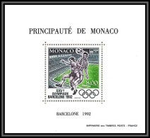 85319 Monaco Bloc BF Spécial N°18 Football Soccer Jeux Olympiques Olympic Games Barcelone 1992 ** Mnh Cote 155 Barcelona - Blokken
