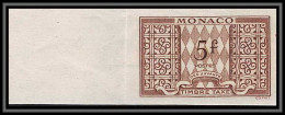 85305a/ Monaco Taxe N°36 5f Marron ND Non Dentelé Imperf ** Mnh  - Strafport