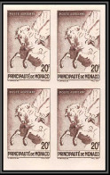 85284a/ Monaco PA Poste Aerienne N°5 Pegase Pegasus Mythologie Mythology Horse Non Dentelé ** MNH Imperf Bloc 4 - Poste Aérienne