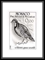 85276 N°1318 Alectoris Graeca Perdrix Bartavelle Oiseaux (birds) Monaco Epreuve Photo Maquette Proof Noir Black  - Unused Stamps