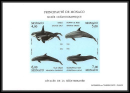 85279/ Bloc BF N°64 Cetacés Cetaceans Cote 190 Monaco Non Dentelé ** MNH Imperf Wales 1994 - Blocs