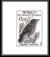 85274 N°1316 Nucifraga Cassenoix Moucheté Passereau Oiseaux (birds) Monaco Epreuve Photo Maquette Proof Noir Black  - Ungebraucht