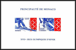 85264 Bloc Collectif BF N°63 Lillehammer 1994 Jeux Olympiques (olympic Games) Monaco Non Dentelé ** MNH Imperf - Blokken