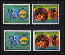 2314a/ Libye (Libya) Bloc Neuf ** MNH N° 806/807 Velo Junior Tripoli 1979 Junior Cycling Anniversary Non Dentelé Imperf - Ciclismo