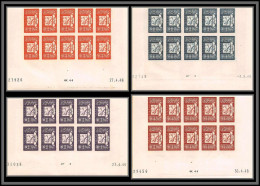 85315/ Monaco PA Poste Aerienne N°15 / 18 Avion Plane Douglas Dc 3 ND Non Dentelé Imperf ** Mnh BLOC DE 10 Coin Daté - Airmail