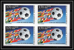 85031 N° 446 Coupe Monde Football Soccer USA 1994 Cote 200 - Bloc 4 Non Dentelé Imperf ** MNH Andorre Andorra Fußball - Unused Stamps