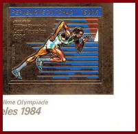 85896b/ N°924 B Los Angeles 1984 Jeux Olympiques Olympic Games Tchad OR Gold ** MNH Non Dentelé Imperf - Summer 1984: Los Angeles