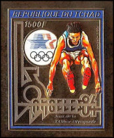 85892b/ N°115 B Los Angeles 1984 Jeux Olympiques Olympic Games Tchad OR Gold ** MNH Non Dentelé Imperf - Sommer 1984: Los Angeles