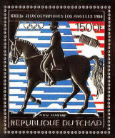 85890b/ N°186 A HORSE CHEVAL Los Angeles 1984 Jeux Olympiques Olympic Games Tchad OR Gold ** MNH  - Summer 1984: Los Angeles