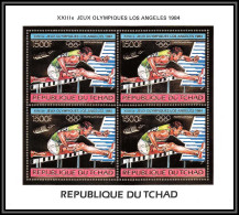 85886/ N°999 A Los Angeles 1984 Espace (space) Jeux Olympiques (olympic Games) Tchad OR Gold ** MNH Bloc 4 - Tsjaad (1960-...)