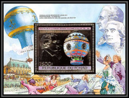 85878/ N°170 A Arlandes Pilâtre De Rozier Ballon Ballon 1983 Tchad OR Gold Stamps ** MNH - Tchad (1960-...)