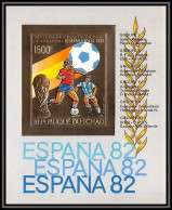 85873/ N°88 B Football Soccer Coupe Monde ESPANA 1982 Tchad OR Gold Stamps ** MNH Non Dentelé Imperf - 1982 – Espagne