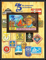 85865/ N°106 B Baden POWELL Scouts JAMBOREE 1982 Tchad OR Gold Stamps ** MNH Non Dentelé Imperf - Unused Stamps