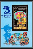 85863/ N°105 B Baden POWELL Scouts JAMBOREE 1982 Tchad OR Gold Stamps ** MNH Non Dentelé Imperf - Tchad (1960-...)