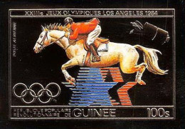 85848b/ N°59 B Jumping LOS ANGELES 1984 Jeux Olympiques Olympic Games Guinée Guinea OR Gold ** MNH Non Dentelé Imperf - Guinée (1958-...)
