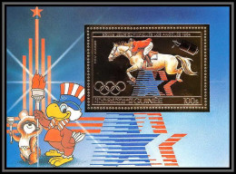 85849/ N°59 A Jumping LOS ANGELES 1984 Jeux Olympiques Olympic Games Guinée Guinea OR Gold Stamps ** MNH Cheval Horse - Guinea (1958-...)