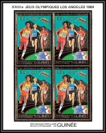 85847/ N°934 A LOS ANGELES 1984 Jeux Olympiques Olympic Games Guinée Guinea OR Gold ** MNH BLOC 4 Space  - Guinée (1958-...)