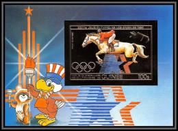 85848/ N°59 B Jumping LOS ANGELES 1984 Jeux Olympiques Olympic Games Guinée Guinea OR Gold ** MNH Non Dentelé Imperf - Guinea (1958-...)