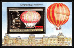 85844/ N°67 A Ballon Frères Robert Baloon 1983 Guinée Guinea OR Gold Stamps ** MNH Espace (space) - Guinea (1958-...)