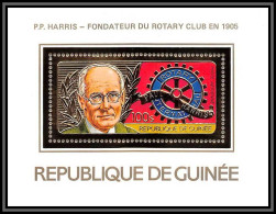 85837/ N°104 A Paul Harris Rotary Club Guinée Guinea OR Gold Stamps ** MNH - Guinée (1958-...)