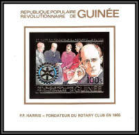 85839/ N°88 B Paul Harris Rotary Club 1984 Guinée Guinea OR Gold Stamps ** MNH Non Dentelé Imperf - Rotary Club