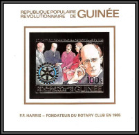 85839/ N°88 B Paul Harris Rotary Club 1984 Guinée Guinea OR Gold Stamps ** MNH Non Dentelé Imperf - Guinée (1958-...)
