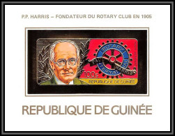 85836/ N°104 B Paul Harris Rotary Club Guinée Guinea OR Gold Stamps ** MNH Non Dentelé Imperf - Guinée (1958-...)
