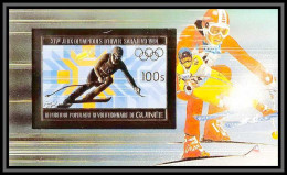 85827/ N°78 B Sarajevo SKI 1984 Jeux Olympiques Olympic Games Guinée Guinea OR Gold Stamps ** MNH Non Dentelé Imperf - Guinea (1958-...)