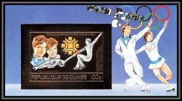 85817 N°120 B SKATING DEAN TORVILL GBR Sarajevo 1984 Jeux Olympiques (olympic Games) Guinée Guinea OR Gold ** MNH Imperf - Guinée (1958-...)