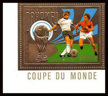 85813b/ N°586 A Football Soccer Munich 1974 Dahomey OR Gold Stamps ** MNH  - Bénin – Dahomey (1960-...)
