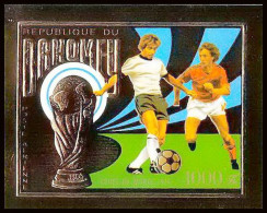 85810b/ N°586 B Football Soccer Munich 1974 Dahomey OR Gold Stamps ** MNH RRR Non Dentelé Imperf - 1974 – Westdeutschland