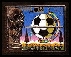 85809b/ N°37 B Football Soccer Munich 1974 Dahomey OR Gold Stamps ** MNH Non Dentelé Imperf - 1974 – Westdeutschland