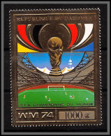 85806a/ N°610 A Football Soccer Munich 1974 Dahomey OR Gold Stamps ** MNH  - 1974 – Westdeutschland