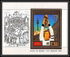 85803/ N°55 A Beckenbauer Football Soccer Munich 1974 Dahomey OR Gold Stamps ** MNH - Benin – Dahomey (1960-...)