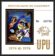 85799/ N°40 A UPU Apollo Espace (space) Dahomey OR Gold Stamps ** MNH  - Bénin – Dahomey (1960-...)