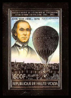 85792b/ N°67 B Montgolfière Balloon John Wise Haute Volta OR Gold Stamps ** MNH Non Dentelé Imperf - Obervolta (1958-1984)