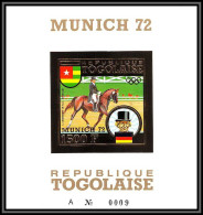85788 Togo N°71 B Lisenhoff Dressage Germany Jeux Olympiques Olympic Games Munich 1972 OR Gold ** MNH Non Dentelé Imperf - Togo (1960-...)