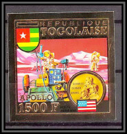 85786/ N°965 B Apollo 17 Espace (space) Togo OR Gold Stamps ** MNH COTE 50 EUROS Non Dentelé Imperf - Afrika