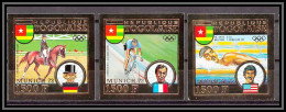85785/ Togo N°962/963/964 B Jeux Olympiques (olympic Games) Munich 1972 OR Gold ** MNH Non Dentelé Imperf - Togo (1960-...)